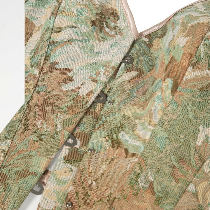 The Elara Oil-Painting Floral Corset Top