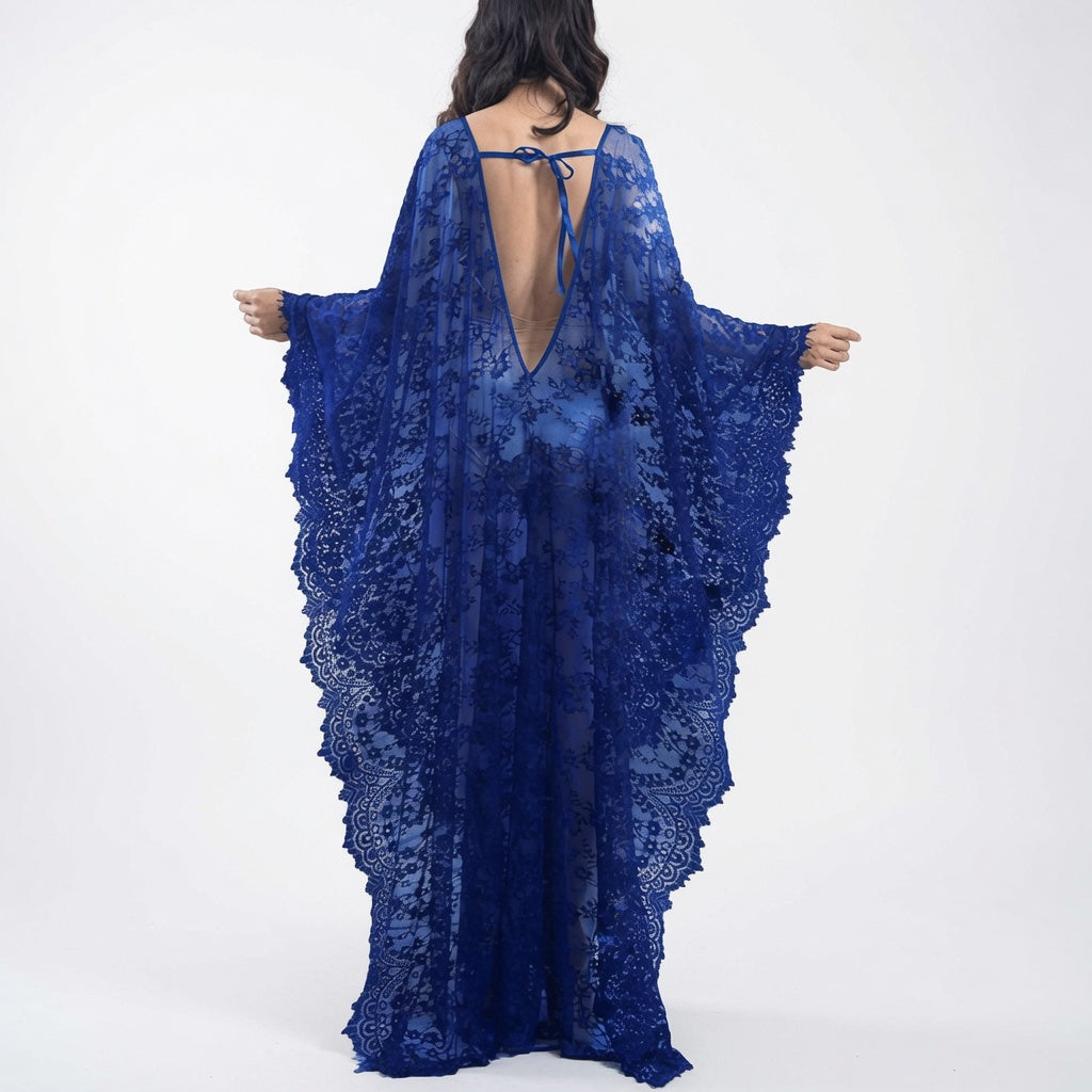 The Elara Floral Lace Kaftan Cover Up