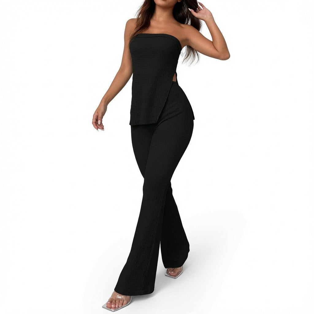 The Elara Contour Strapless Flare Set