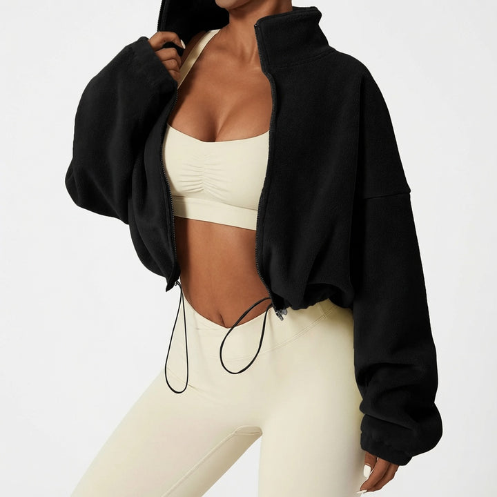 The Elara Cozy Polar Fleece Cropped Jacket