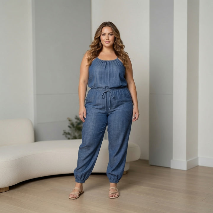 The Elara Adjustable Waist Wide Leg Jumpsuit