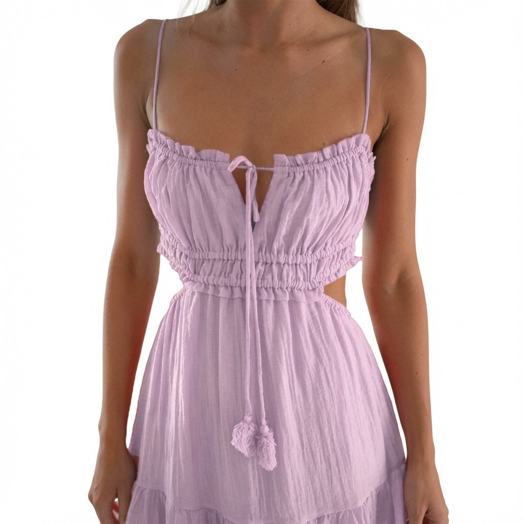 The Elara Cut Out Boho Maxi Dress