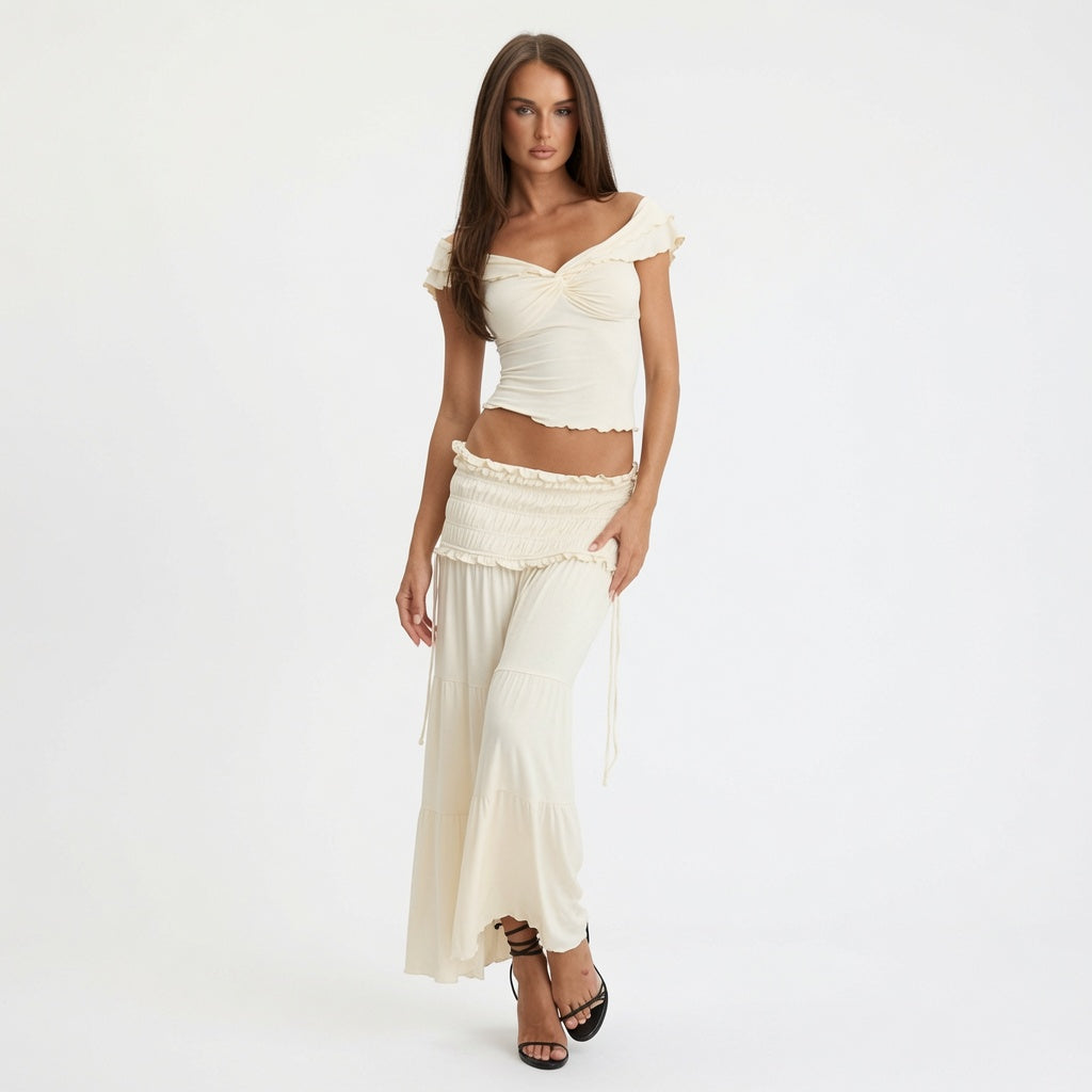 The Elara Riviera Off Shoulder Maxi Set