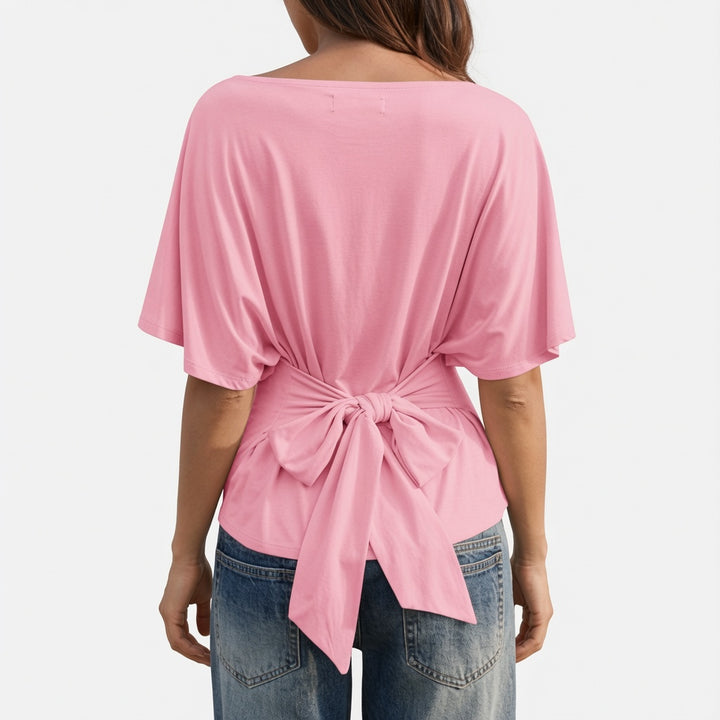 The Elara Tie Back Relaxed Top