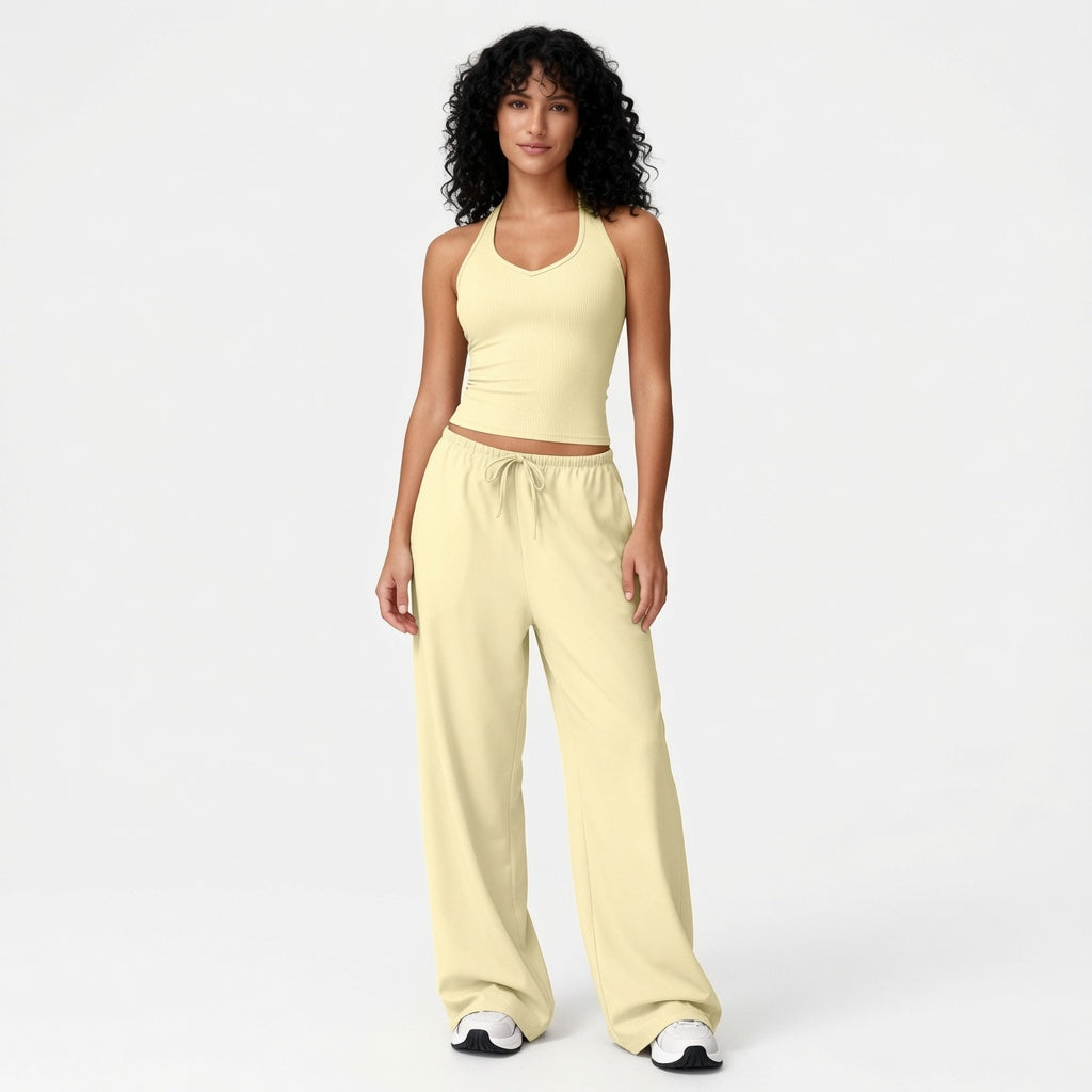 The Elara Strappy Back  Wide-Leg Set