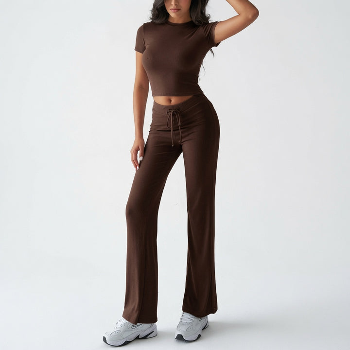 The Elara Soft Stretch Crop &amp; Flare Set