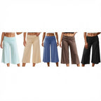 The Elara Fold Over Wide Leg Capri Pants