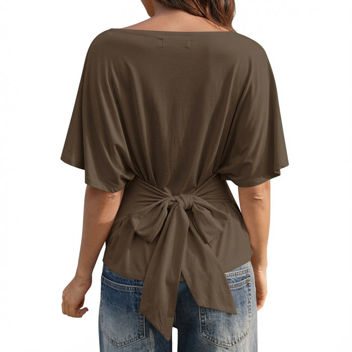 The Elara Tie Back Relaxed Top
