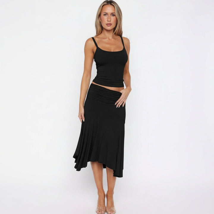 The Elara Summer Halter Two-Piece Set