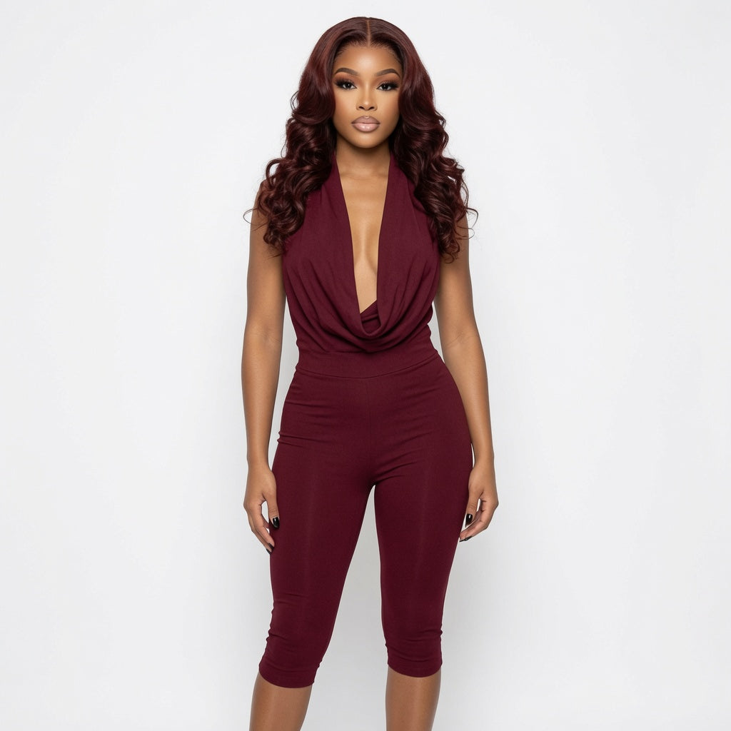 The Elara Backless Milk Silk Jumpsuit