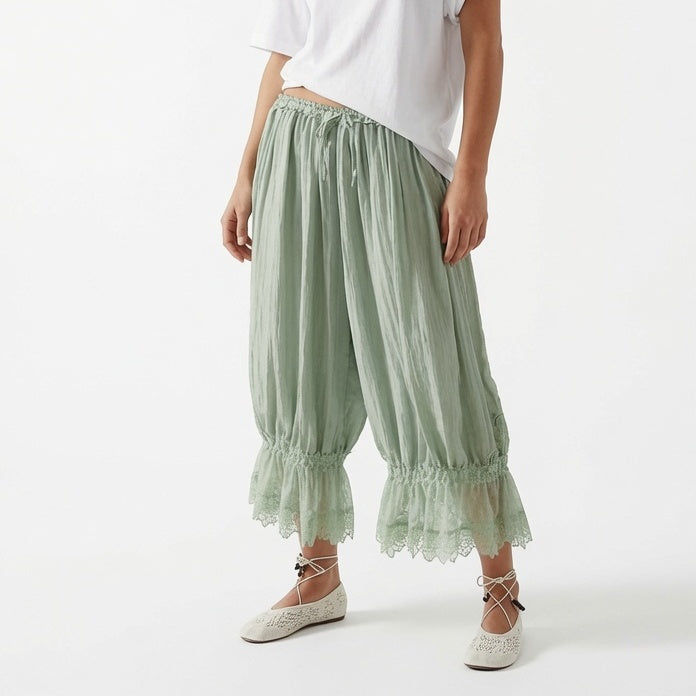 The Elara Vintage Lace Bloomer Pants