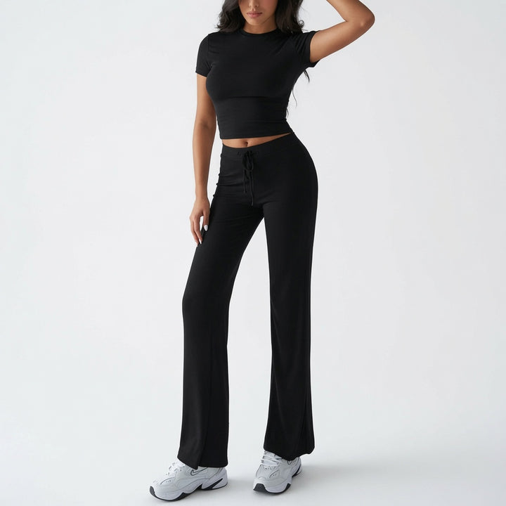 The Elara Soft Stretch Crop &amp; Flare Set
