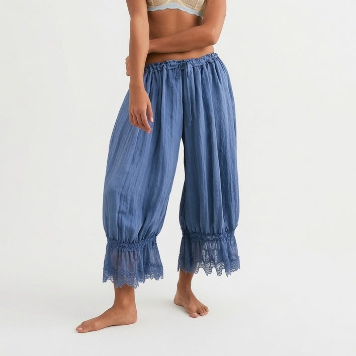 The Elara Vintage Lace Bloomer Pants