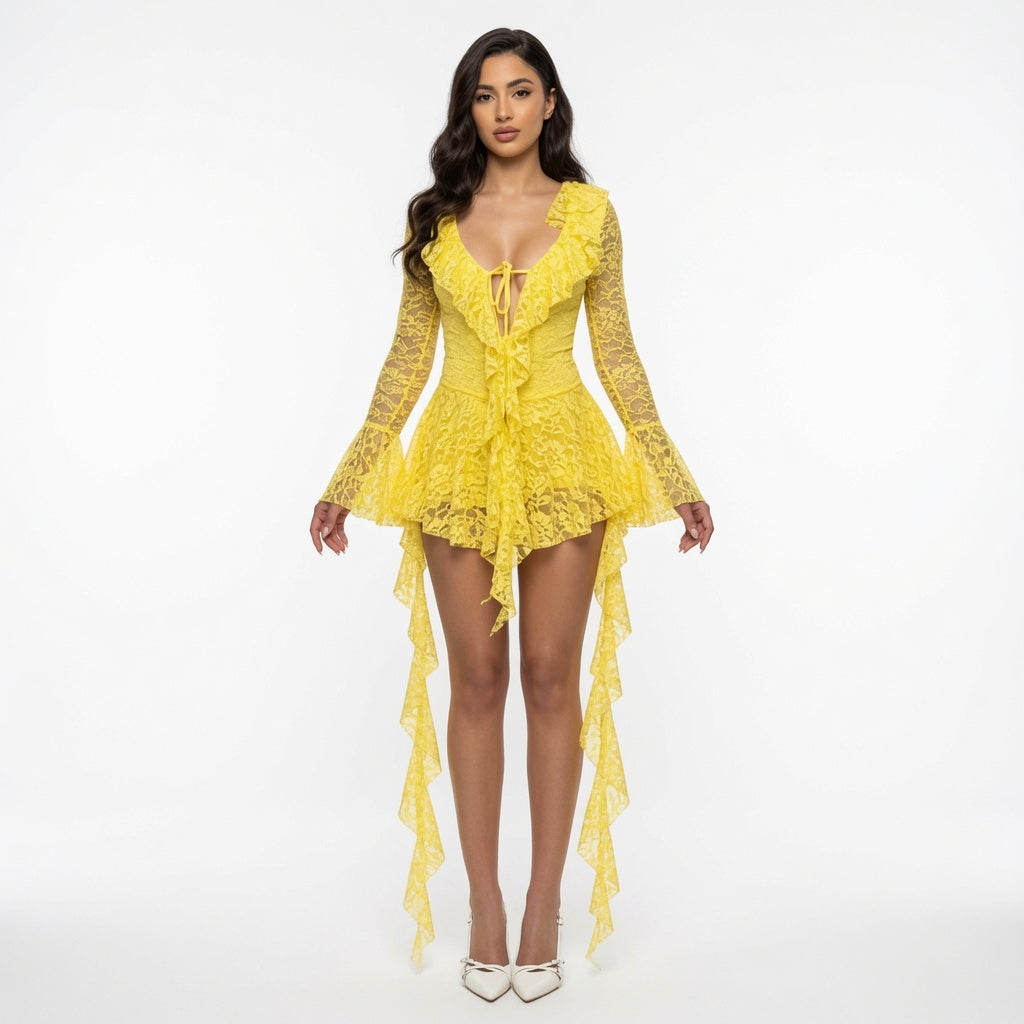 The Elara Crochet Lace Romance Dress
