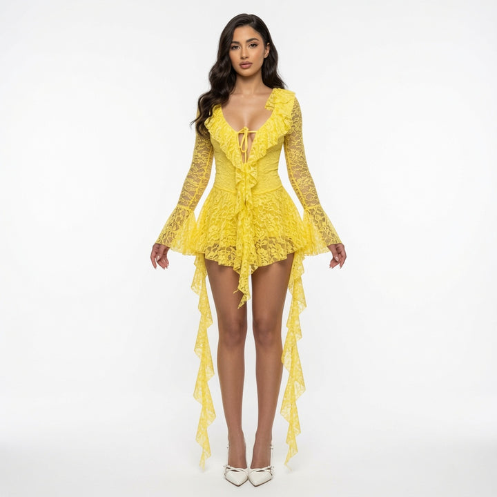 The Elara Crochet Lace Romance Dress