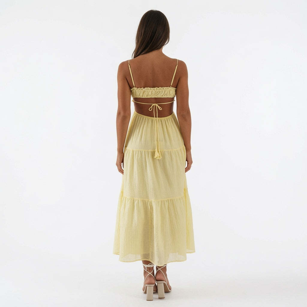 The Elara Cut Out Boho Maxi Dress