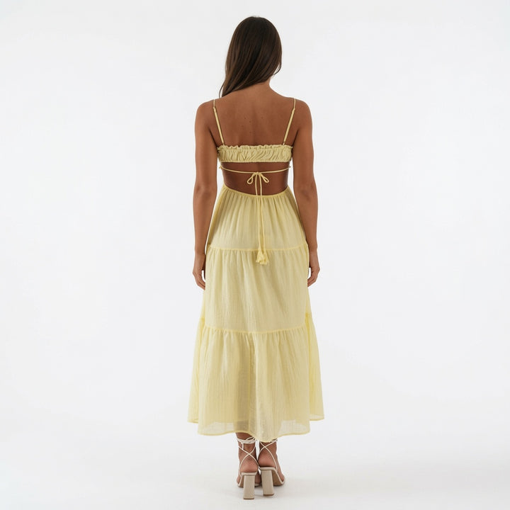 The Elara Cut Out Boho Maxi Dress