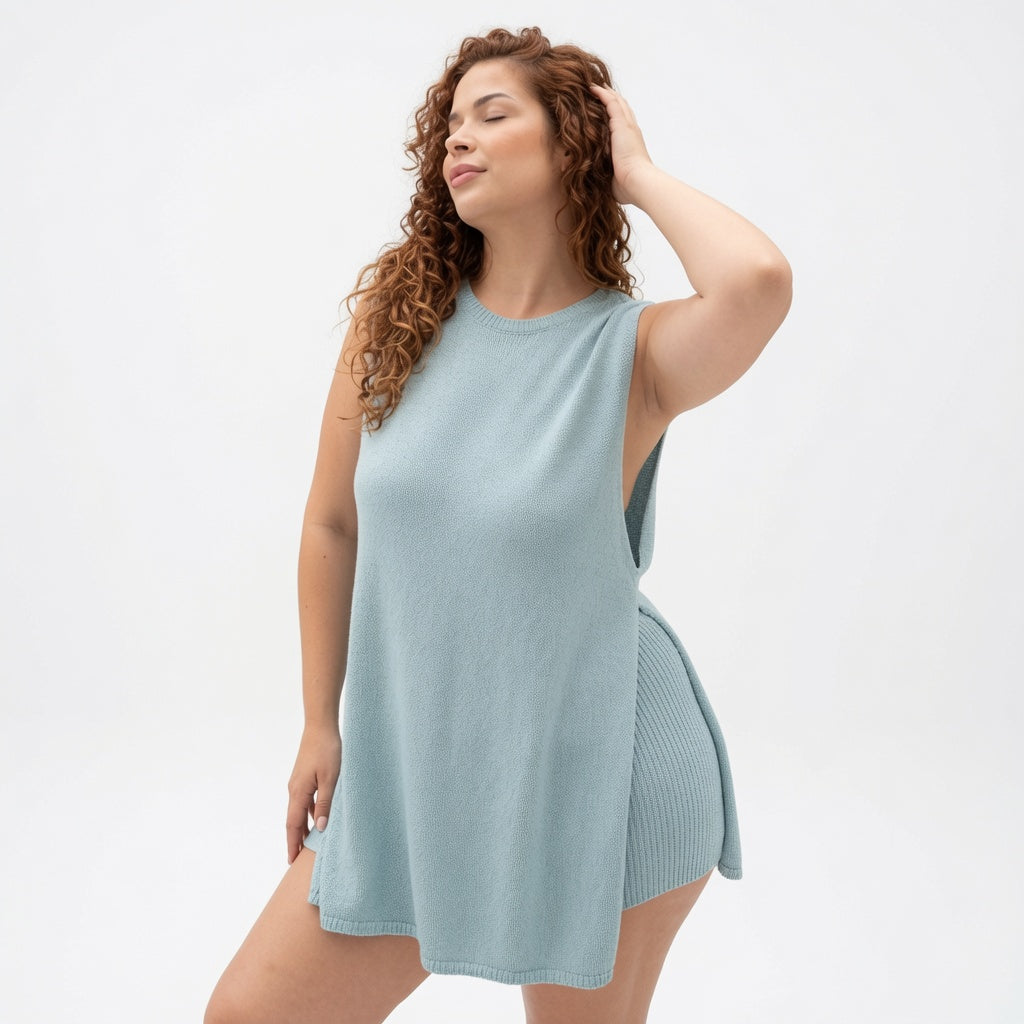 The Elara Side-Slit Knit Resort Set