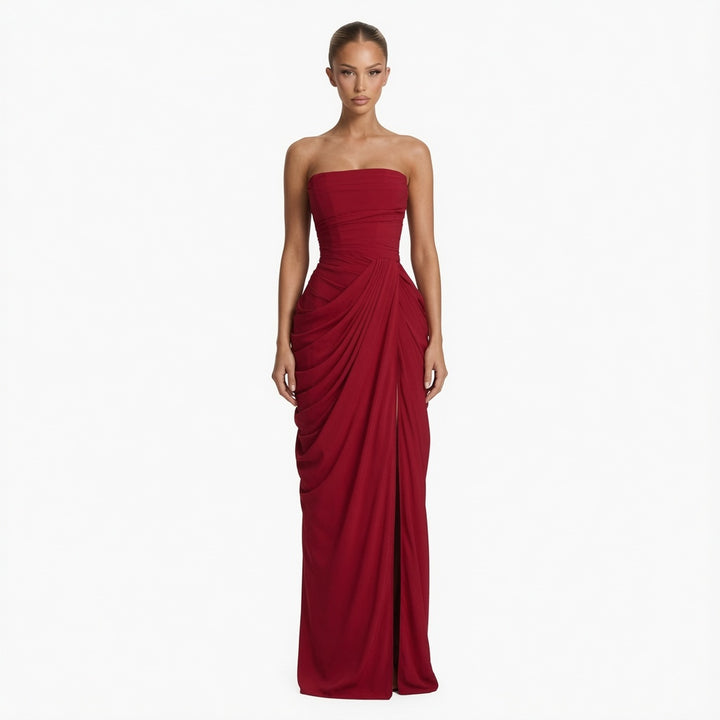 The Elara Strapless Evening Dress
