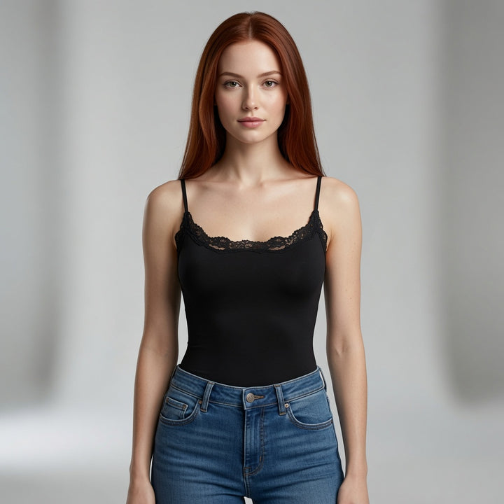The Elara Padded Lace Cami Top
