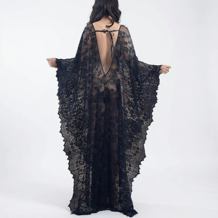 The Elara Floral Lace Kaftan Cover Up
